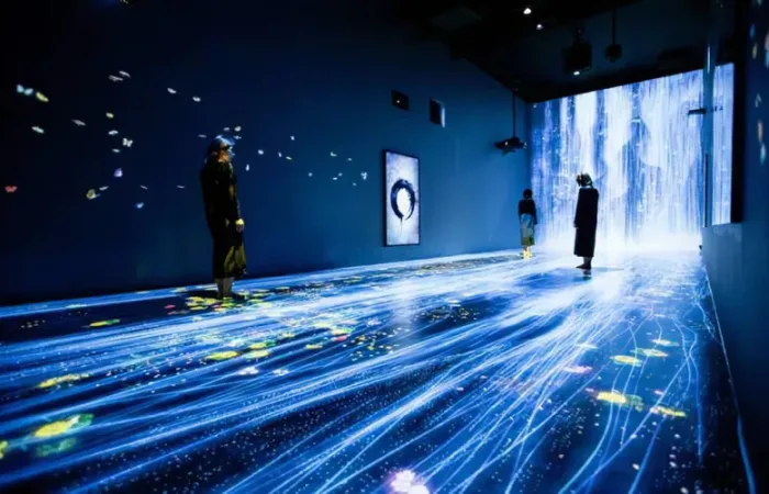 Rent an LED's interactive LED video wall floor, with its mesmerizing water-like visuals, adds a captivating and immersive element to museums and corporate events, perfect for eye candy or brand activations that leave a lasting impression